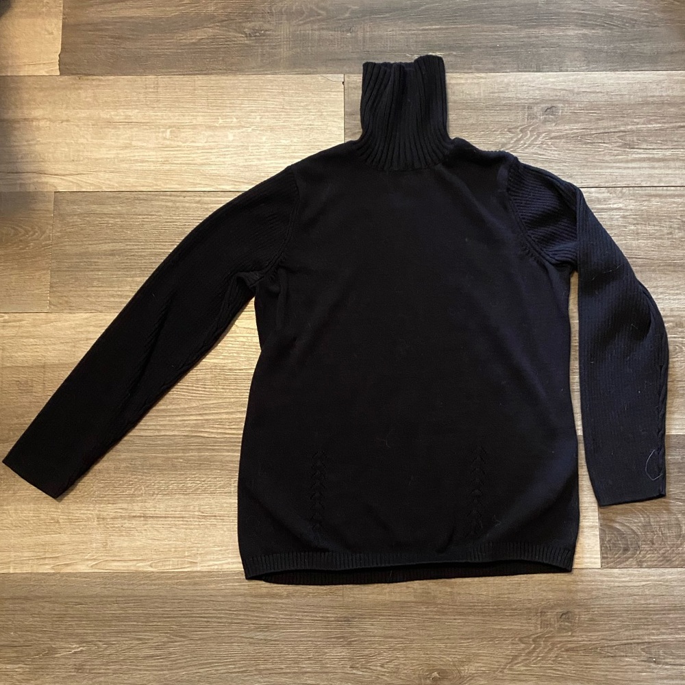 Coldwater Creek Womens Turtle Neck - Black Size XL
